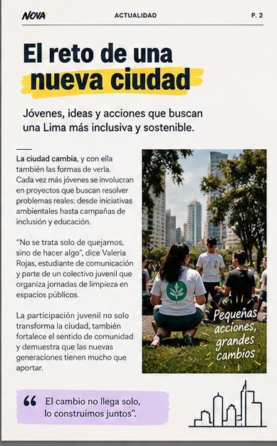 Página 2 de la edición #43 del Boletín de NOVA