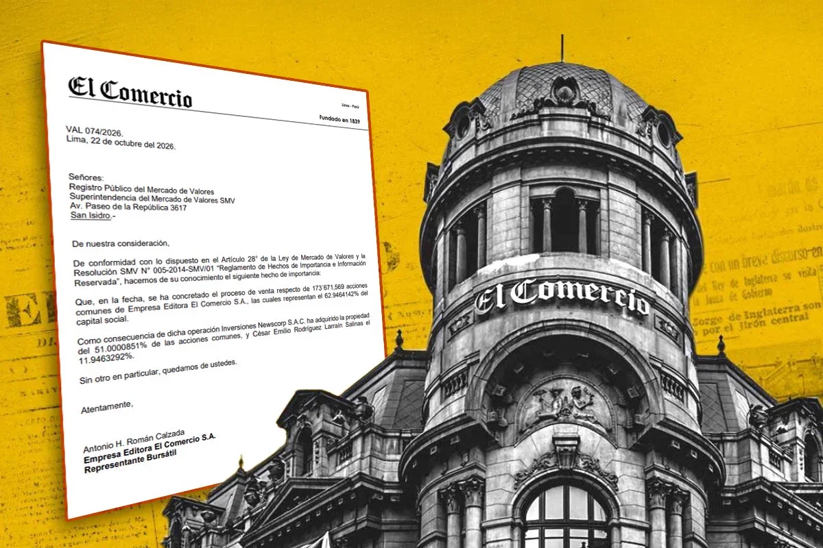 Grupo El Comercio concreta la venta del 62,95 % de sus acciones a nuevos inversionistas